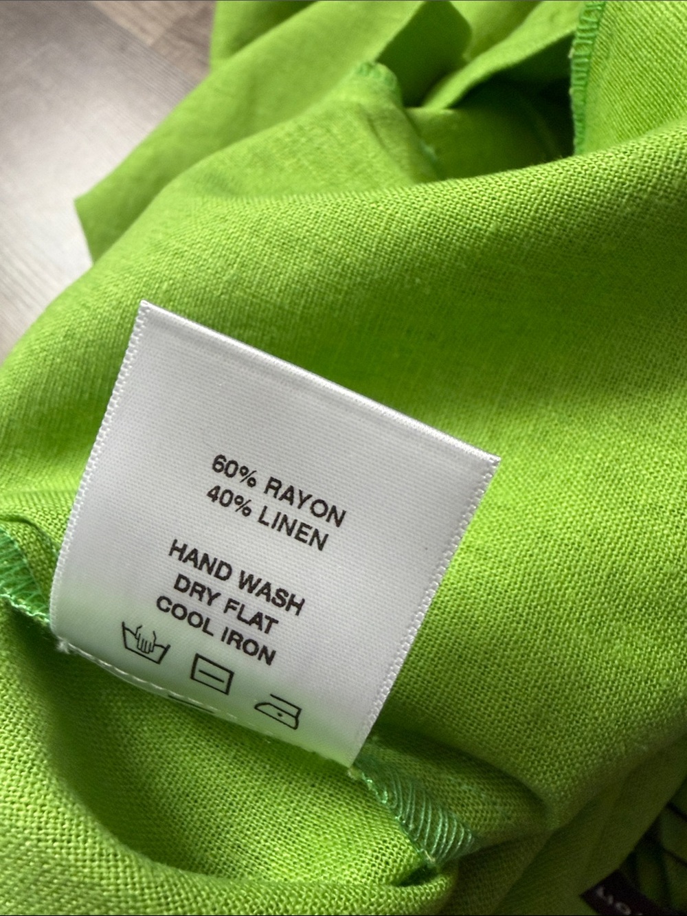 Toit Volant NWT  Wide-Leg High-Waist Pants in Lime Green - Picture 5 of 8